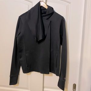Calia L wrap jacket - black smooth material EUC